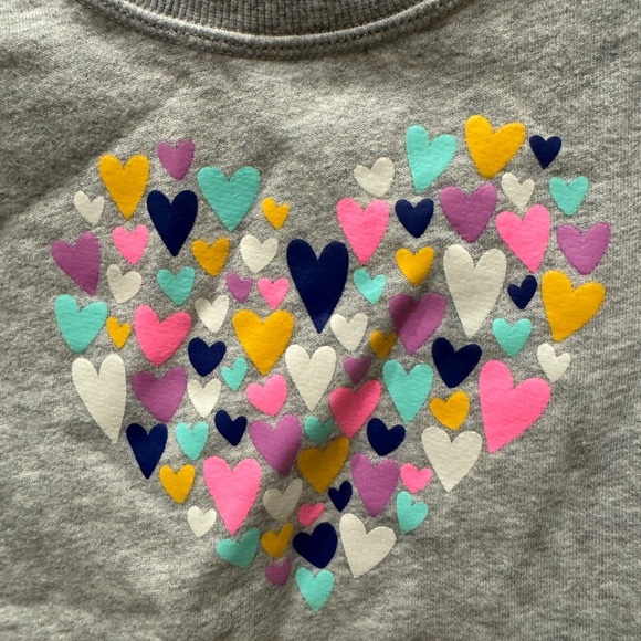 Cat & Jack 2T Girls Gray Floral Sweatshirt Top - Picture 2 of 4